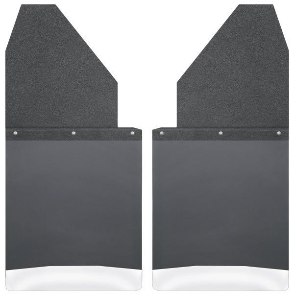 Husky Liner KICK BACK MUD FLAPS 14IN WIDE - BLACK TOP AND STAINLESS STEEL WEIGHT 17111